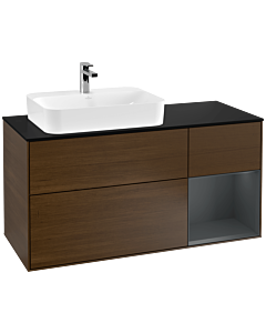 Villeroy und Boch Finion Villeroy und Boch Finion F402HGGN 120cm, cover plate black matt, shelf on the right Midnight Blue Matt Lacquer , Blue Matt Lacquer veneer