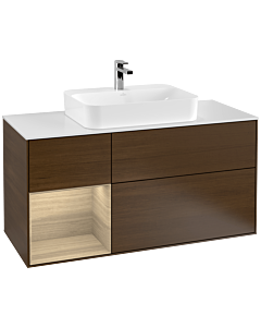 Villeroy und Boch Finion Villeroy und Boch Finion F411PCGN 120cm, cover plate white matt, shelf left Oak Veneer , Oak Veneer veneer