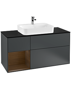 Villeroy und Boch Finion Villeroy und Boch Finion F412GNHG 120cm, cover plate black matt, shelf left Blue Matt Lacquer veneer, midnight Blue Matt Lacquer