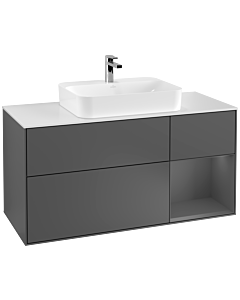 Villeroy und Boch Finion Villeroy und Boch Finion F421GKGK 120cm, cover plate white matt, shelf on the right anthracite matt, anthracite matt