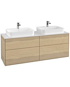 Villeroy und Boch Finion Waschtischunterschrank F43100PC 160x60,3cm, Abdeckplatte white matt, Oak Veneer
