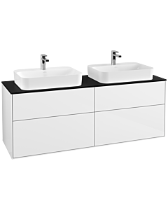 Villeroy und Boch Finion Villeroy und Boch Finion F43200GF 160x60.3cm, cover plate black matt, glossy white lacquer