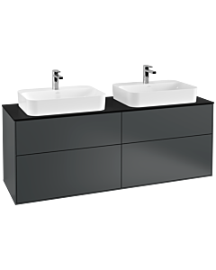 Villeroy und Boch Finion Villeroy und Boch Finion F43200HG 160x60.3cm, cover plate black matt, Midnight Blue Matt Lacquer
