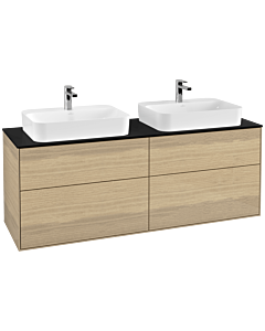 Villeroy und Boch Finion Villeroy und Boch Finion F43200PC 160x60.3cm, cover plate black matt, Oak Veneer