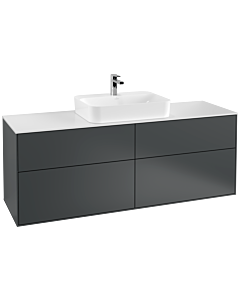 Villeroy und Boch Finion Waschtischunterschrank F44100HG 160x60,3cm, Abdeckplatte white matt, Midnight Blue Matt Lacquer