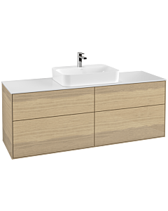 Villeroy und Boch Finion Villeroy und Boch F44100PC 160x60,3cm, plaque de finition blanc mat, Oak Veneer