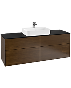 Villeroy und Boch Finion Villeroy und Boch Finion F44200GN 160x60.3cm, cover plate black matt, walnut veneer