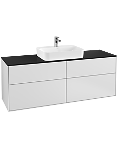 Villeroy und Boch Finion Villeroy und Boch F44200MT 160x60,3cm, plaque de finition noir mat, laqué blanc mat