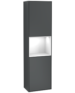 Villeroy und Boch Finion Hochschrank F460GFHG 41,8x151,6x27cm, links, Regal Glossy White Lacquer, Midnight Blue Matt Lacquer