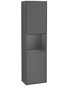 Villeroy und Boch Finion Hochschrank F460GKGK 41,8x151,6x27cm, links, Regal Anthracite Matt Lacquer, Anthracite matt