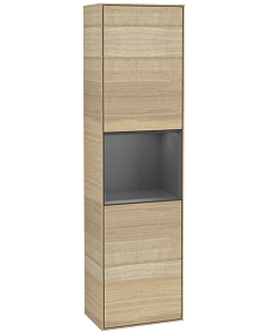 Villeroy und Boch Finion cabinet F460GKPC 41.8x151.6x27cm, left, shelf Anthracite Matt Lacquer, Oak Veneer