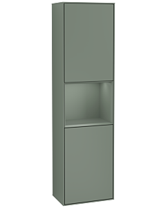 Villeroy und Boch Finion cabinet F460GMGM 41.8x151.6x27cm, left, shelf Olive Matt Lacquer , Olive Matt Lacquer