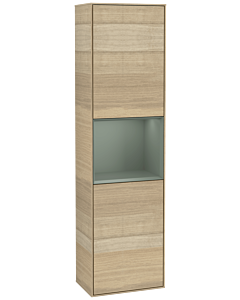 Villeroy und Boch Finion cabinet F460GMPC 41.8x151.6x27cm, left, shelf Olive Matt Lacquer , Oak Veneer