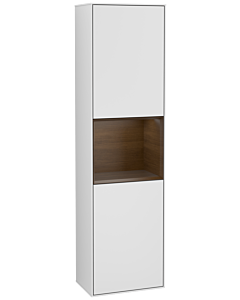 Villeroy und Boch armoire Finion F460GNMT 41.8x151.6x27cm, gauche, étagère placage noyer, laqué blanc mat