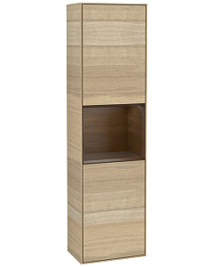 Villeroy und Boch Finion Hochschrank F460GNPC 41,8x151,6x27cm, links, Regal Walnut Veneer, Oak Veneer