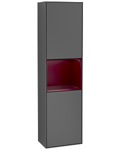 Villeroy und Boch Finion cabinet F460HBGK 41.8x151.6x27cm, left, shelf Peony Matt , anthracite matt