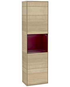 Villeroy und Boch Finion cabinet F460HBPC 41.8x151.6x27cm, left, shelf Peony Matt Lacquer, Oak Veneer