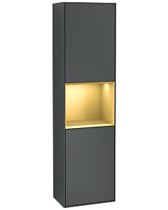 Villeroy und Boch armoire Finion F460HFHG 41.8x151.6x27cm, gauche, étagère Gold Matt Lacquer, Midnight Blue Matt Lacquer