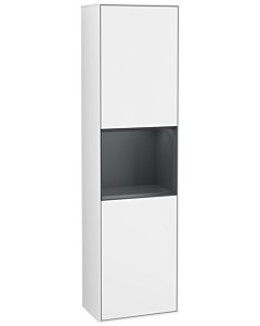 Villeroy und Boch armoire Finion F460HGGF 41.8x151.6x27cm, gauche, étagère Midnight Blue Matt Lacquer , laqué blanc brillant