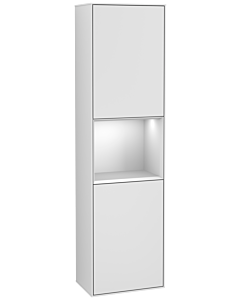 Villeroy und Boch armoire Finion F460MTMT 41.8x151.6x27cm, gauche, étagère laqué blanc mat, laqué blanc mat