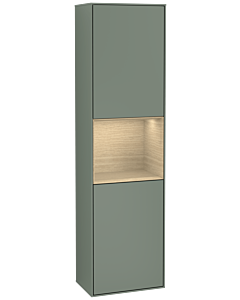 Villeroy und Boch Finion cabinet F460PCGM 41.8x151.6x27cm, left, shelf Oak Venerr, Olive Matt Lacquer