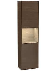Villeroy und Boch Finion cabinet F460PCGN 41.8x151.6x27cm, left, shelf Oak Venerr, Walnut veneer