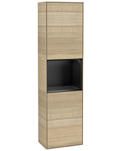 Villeroy und Boch Finion cabinet F460PDPC 41.8x151.6x27cm, left, shelf Black Matt Lacquer , Oak Veneer