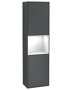 Villeroy und Boch Finion cabinet F470GFHG 41.8x151.6x27cm, right, shelf Glossy White Lacquer , midnight Blue Matt Lacquer