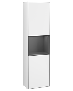 Villeroy und Boch Finion Hochschrank F470GKGF 41,8x151,6x27cm, rechts, Regal Anthracite Matt Lacquer, Glossy white lacquer