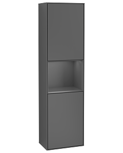 Villeroy und Boch Finion Hochschrank F470GKGK 41,8x151,6x27cm, rechts, Regal Anthracite Matt Lacquer, Anthracite matt