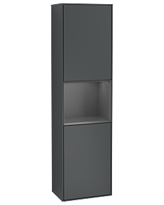 Villeroy und Boch Finion cabinet F470GKHG 41.8x151.6x27cm, right, shelf Anthracite Matt Lacquer, Midnight Blue Matt Lacquer