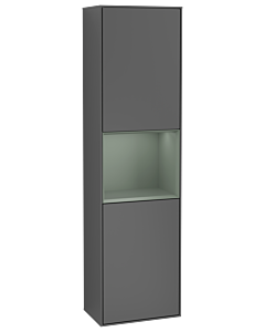 Villeroy und Boch Finion cabinet F470GMGK 41.8x151.6x27cm, right, shelf Olive Matt Lacquer , anthracite matt