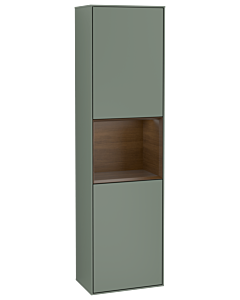 Villeroy und Boch Finion cabinet F470GNGM 41.8x151.6x27cm, right, shelf Walnut Veneer , Olive Matt Lacquer