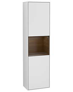 Villeroy und Boch armoire Finion F470GNMT 41.8x151.6x27cm, droite, étagère placage noyer, laqué blanc mat
