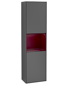 Villeroy und Boch Finion cabinet F470HBGK 41.8x151.6x27cm, right, shelf Peony Matt , anthracite matt