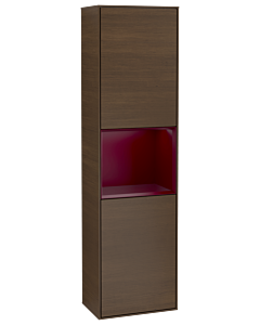 Villeroy und Boch Finion cabinet F470HBGN 41.8x151.6x27cm, right, shelf Peony Matt Lacquer, Walnut veneer
