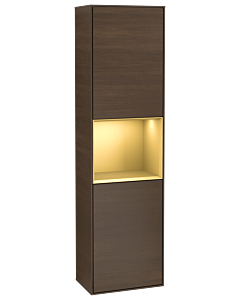 Villeroy und Boch armoire Finion F470HFGN 41.8x151.6x27cm, droite, étagère Gold Matt Laquer, placage noyer