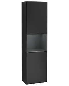 Villeroy und Boch Finion cabinet F470HGPD 41.8x151.6x27cm, right, shelf Midnight Blue Matt Lacquer , black matt lacquer