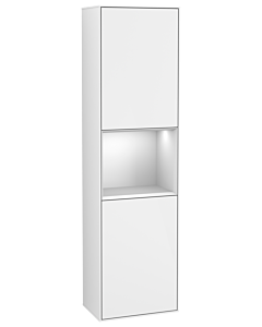 Villeroy und Boch Finion cabinet F470MTGF 41.8x151.6x27cm, right, shelf White matt lacquer, Glossy white lacquer