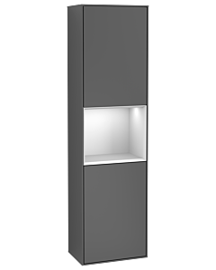 Villeroy und Boch Finion cabinet F470MTGK 41.8x151.6x27cm, right, shelf white matt lacquer, anthracite matt
