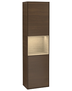 Villeroy und Boch Finion cabinet F470PCGN 41.8x151.6x27cm, right, shelf Oak Venerr, Walnut veneer