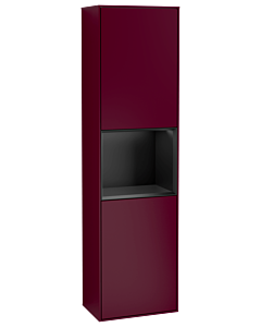 Villeroy und Boch Finion cabinet F470PDHB 41.8x151.6x27cm, right, shelf Black matt lacquer, Peony Matt