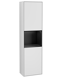 Villeroy und Boch Finion cabinet F470PDMT 41.8x151.6x27cm, right, shelf Black matt lacquer, White matt lacquer