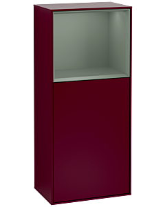 Villeroy und Boch Finion side cabinet F500GMHB 41.8x93.6x27cm, left, shelf above olive matt, Peony Matt