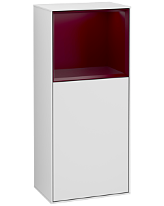 Villeroy und Boch Finion armoire côté F500HBMT 41.8x93.6x27cm, à gauche, étagère au- dessus Peony Matt , laque mate blanche