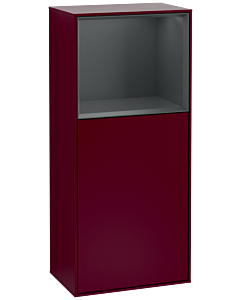 Villeroy und Boch Finion armoire côté F500HGHB 41.8x93.6x27cm, à gauche, étagère au- dessus de minuit Blue mat, Peony Matt