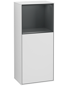 Villeroy und Boch Finion Seitenschrank F500HGMT 41,8x93,6x27cm, links, Regal oben Midnight Blue Matt, White matt lacquer