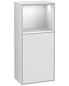 Villeroy und Boch Finion Seitenschrank F500MTMT 41,8x93,6x27cm, links, Regal oben White Matt, White matt lacquer