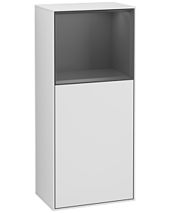 Villeroy und Boch Armoire latérale Finion F510GKMT 41.8x93.6x27cm, droite, plateau étagère anthracite mat, laqué blanc mat