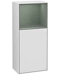 Villeroy und Boch Finion Seitenschrank F510GMMT 41,8x93,6x27cm, rechts, Regal oben Olive Matt, White matt lacquer